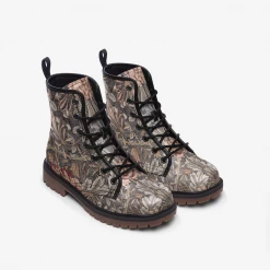 Harlow & Lloyd Shoes Vintage Floral Vine Lace Up Boots