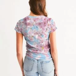 Harlow & Lloyd Cherry Blossom Sky Women's Tee 14 Harlow & Lloyd Cherry Blossom Sky Women's Tee