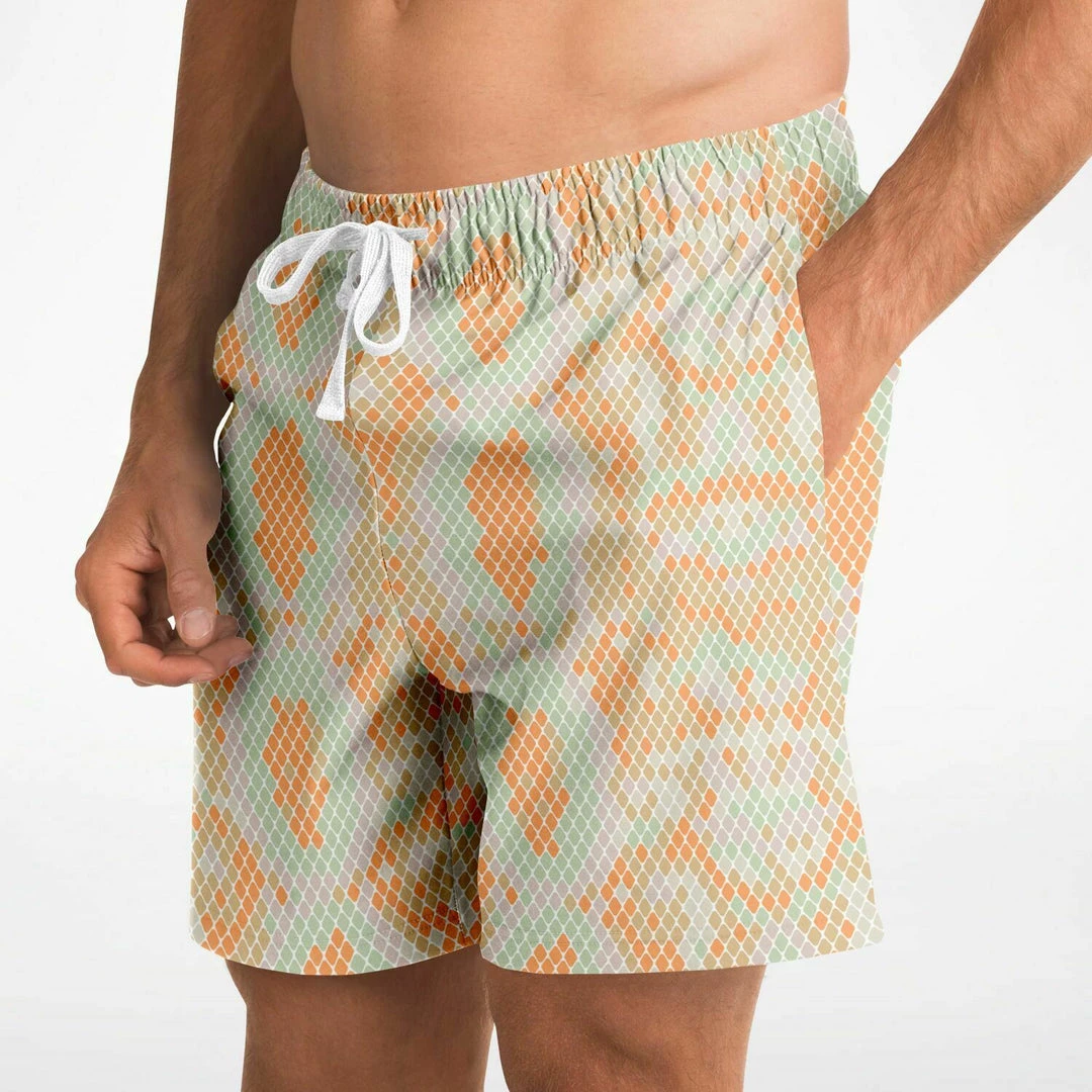 Subliminator Green & Orange Snake Fleece Shorts 8 Subliminator Green & Orange Snake Fleece Shorts