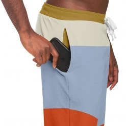 Subliminator Pants & Joggers Blue Orange Alpine Unisex Fleece Joggers