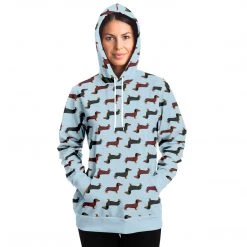 Subliminator Dachshund Lovers Unisex Hoodie In Blue Hoodies