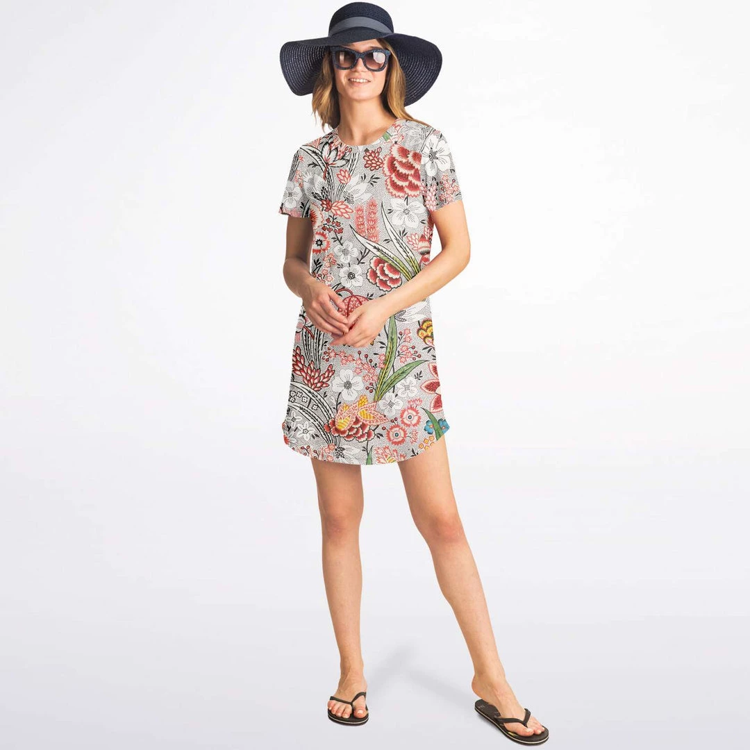 Subliminator Blood Orange Floral T Shirt Dress T Shirts & Tanks 9 Subliminator Blood Orange Floral T Shirt Dress T Shirts & Tanks