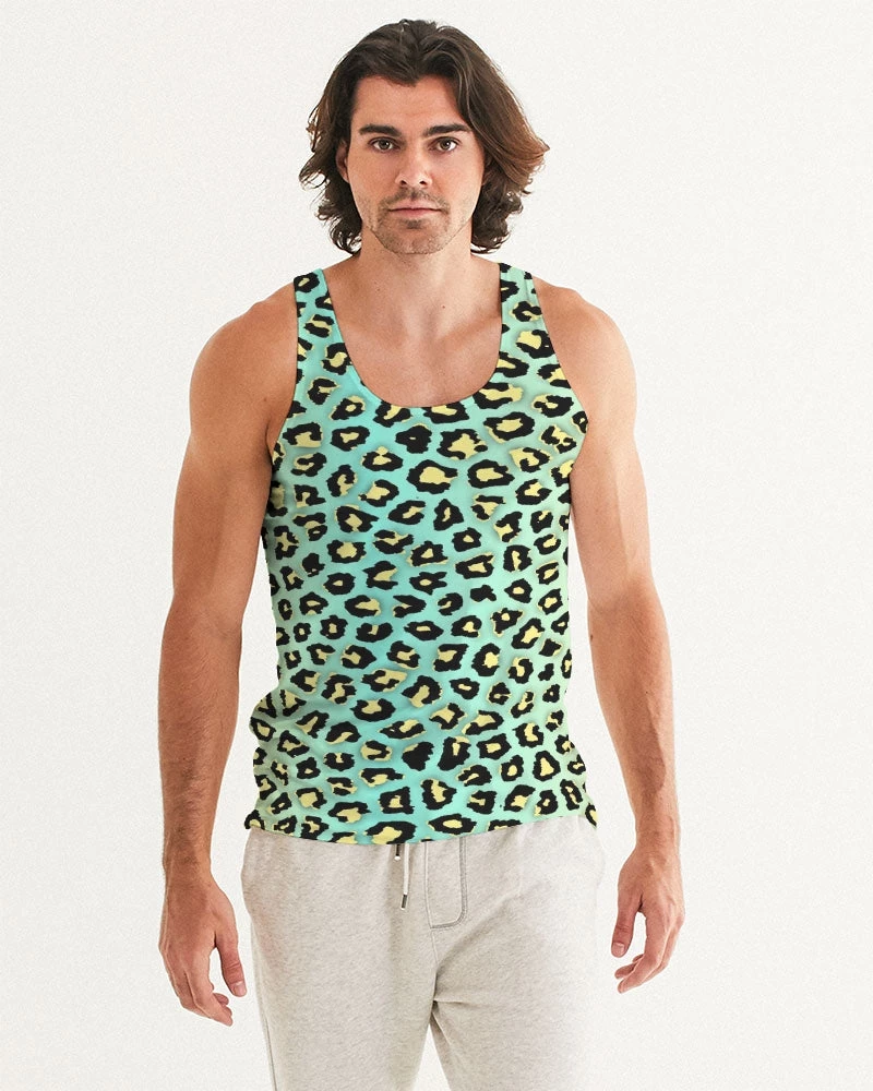 Harlow & Lloyd Spearmint Banana Leopard Print Men's Tank T Shirts & Tanks 3 Harlow & Lloyd Spearmint Banana Leopard Print Men's Tank T Shirts & Tanks