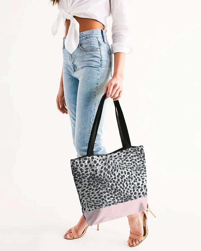 Harlow & Lloyd Pink & Leopard Print Canvas Zip Tote 6 Harlow & Lloyd Pink & Leopard Print Canvas Zip Tote