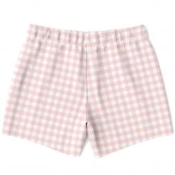 Subliminator Swimwear Pale Pink Gingham Check Swim Shorts 12 Subliminator Swimwear Pale Pink Gingham Check Swim Shorts