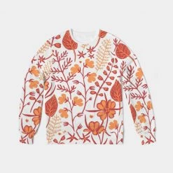 Harlow & Lloyd Sweatshirts & Pullovers Orange Retro Garden Men's French Terry Pullover Sweatshirt