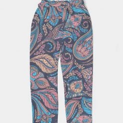 Harlow & Lloyd Pants & Joggers Perfect Paisley Women's Belted Tapered Pants