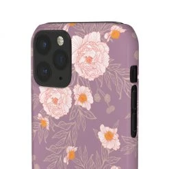 Printify Orange Peonies Floral Rose Phone Case
