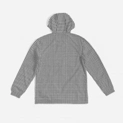 Harlow & Lloyd Houndstooth Men's Windbreaker Hooded Jacket