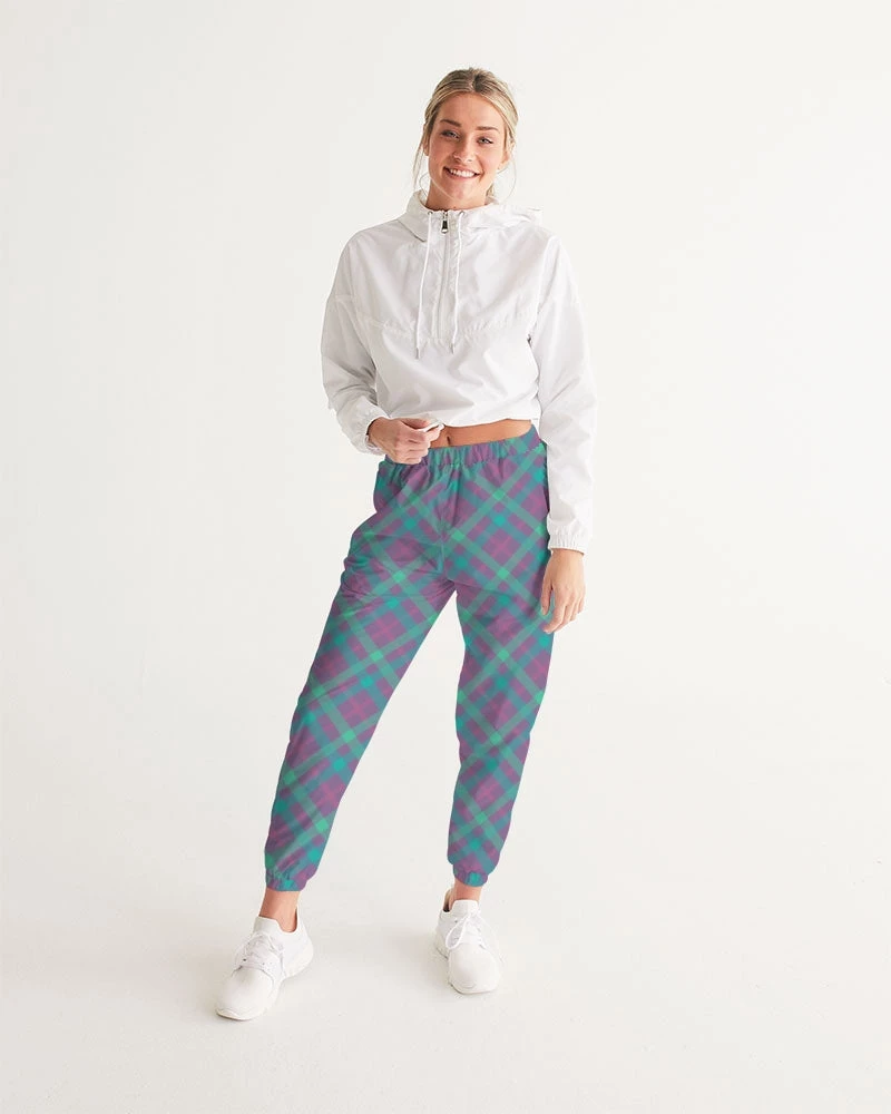 Harlow & Lloyd Purple & Green Tartan Lightweight Women's Track Pants Pants & Joggers 8 Harlow & Lloyd Purple & Green Tartan Lightweight Women's Track Pants Pants & Joggers