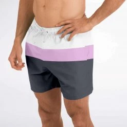 Subliminator Charcoal Pink Swim Shorts