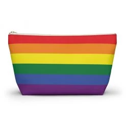 Printify Accessories Personalized Rainbow Accessory Pouch W T-bottom