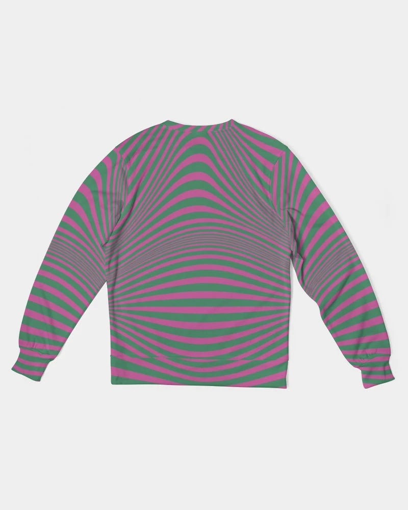 Harlow & Lloyd Fuchsia & Green Optical Men's French Terry Pullover Sweatshirt Sweatshirts & Pullovers 4 Harlow & Lloyd Fuchsia & Green Optical Men's French Terry Pullover Sweatshirt Sweatshirts & Pullovers