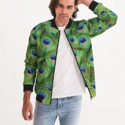Harlow & Lloyd Stunning Peacock Men's Bomber Jacket Jackets