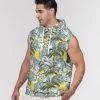 Harlow & Lloyd Hoodies Yellow Tropics Men's Premium Heavyweight Sleeveless Hoodie 2 Harlow & Lloyd Hoodies Yellow Tropics Men's Premium Heavyweight Sleeveless Hoodie