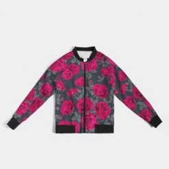 Harlow & Lloyd Dark Vintage Roses Women's Bomber Jacket
