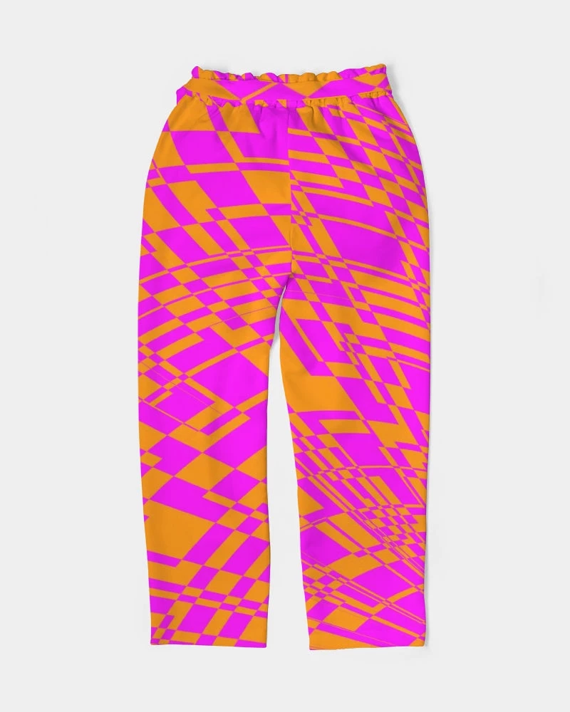 Harlow & Lloyd Pants & Joggers Fuchsia & Orange Warp Women's Belted Tapered Pants 5 Harlow & Lloyd Pants & Joggers Fuchsia & Orange Warp Women's Belted Tapered Pants