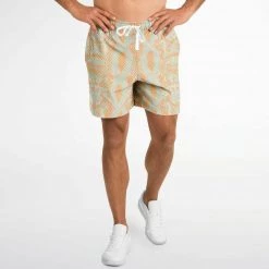 Subliminator Green & Orange Snake Fleece Shorts 15 Subliminator Green & Orange Snake Fleece Shorts
