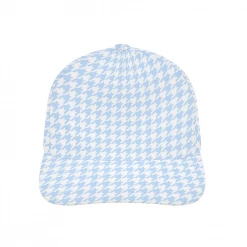 Harlow & Lloyd Accessories Baby Blue Large Houndstooth Cap