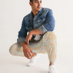 Harlow & Lloyd Green & Orange Snake Print Men's Lightweight Track Pants 15 Harlow & Lloyd Green & Orange Snake Print Men's Lightweight Track Pants