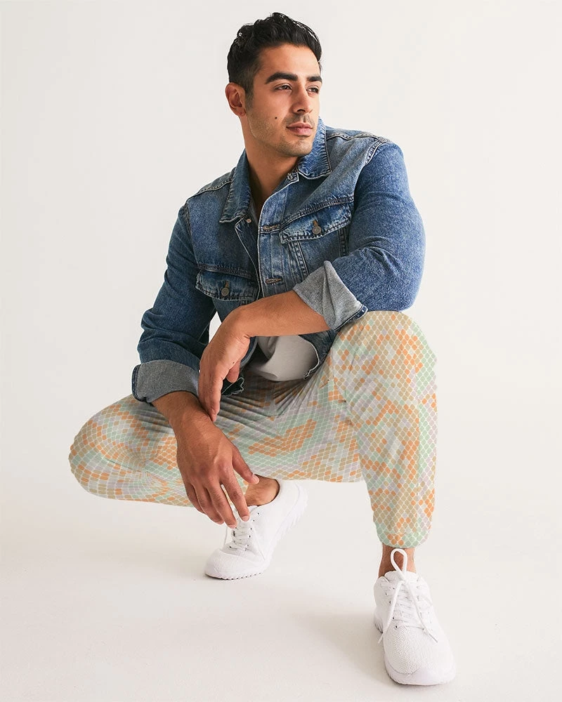 Harlow & Lloyd Green & Orange Snake Print Men's Lightweight Track Pants 8 Harlow & Lloyd Green & Orange Snake Print Men's Lightweight Track Pants