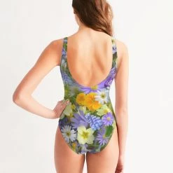 Harlow & Lloyd Spring Flowers Women's One-Piece Swimsuit 11 Harlow & Lloyd Spring Flowers Women's One-Piece Swimsuit