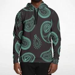 Subliminator Mint Paisley Unisex Hoodie Hoodies