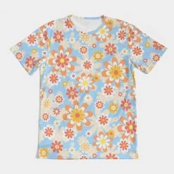 Harlow & Lloyd Blue Blooming Mod Floral Men's Tee T Shirts & Tanks 13 Harlow & Lloyd Blue Blooming Mod Floral Men's Tee T Shirts & Tanks