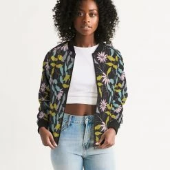 Harlow & Lloyd Evening Floral Women's Bomber Jacket 12 Harlow & Lloyd Evening Floral Women's Bomber Jacket