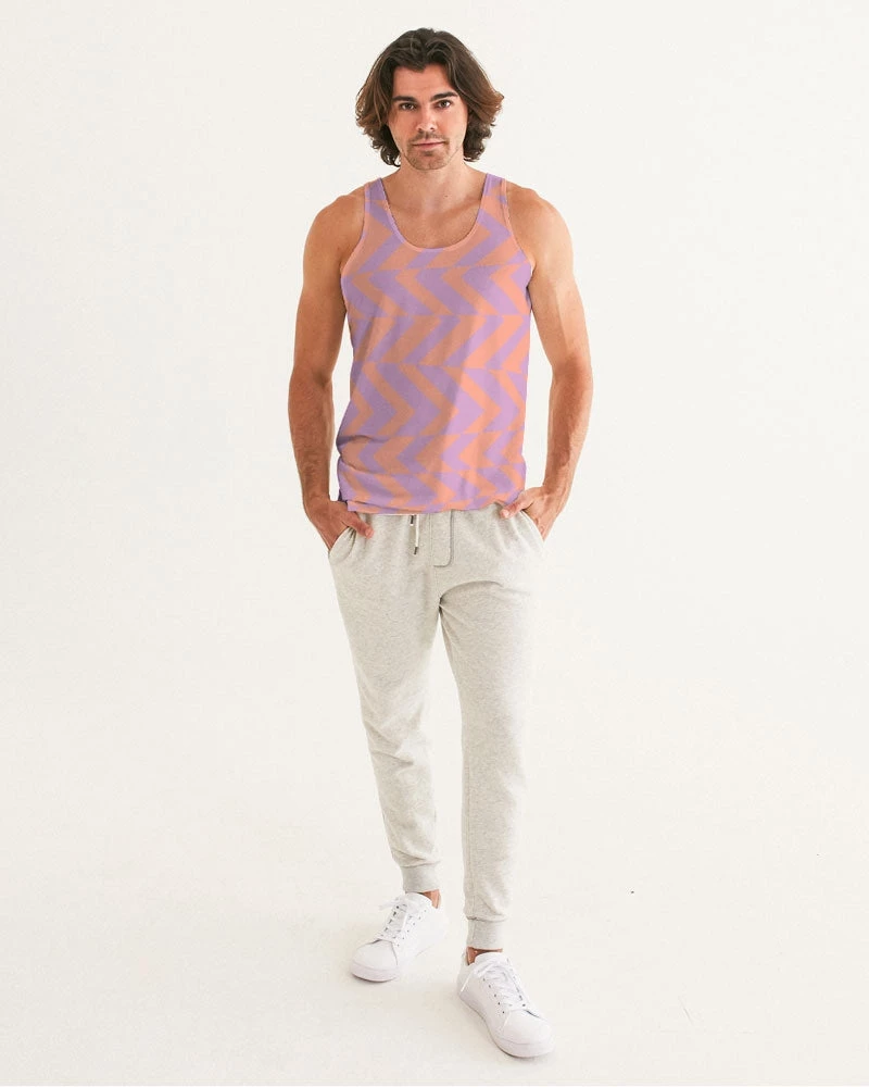 Harlow & Lloyd Peach & Orchid Stripe Men's Tank T Shirts & Tanks 4 Harlow & Lloyd Peach & Orchid Stripe Men's Tank T Shirts & Tanks