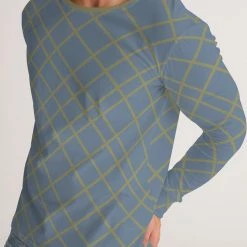 Harlow & Lloyd Skating Rink Blue Men's Long Sleeve Tee T Shirts & Tanks