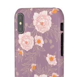 Printify Orange Peonies Floral Rose Phone Case