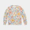 Harlow & Lloyd Blue Blooming Mod Floral French Terry Pullover Sweatshirt Sweatshirts & Pullovers