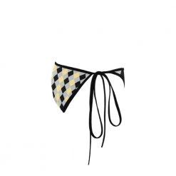 Harlow & Lloyd Yellow Argyle Check Bikini Bottom