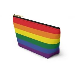 Printify Accessories Personalized Rainbow Accessory Pouch W T-bottom