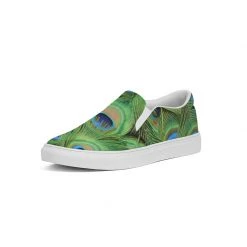 Harlow & Lloyd Shoes Stunning Peacock Women's Slip-On Canvas Shoe 17 Harlow & Lloyd Shoes Stunning Peacock Women's Slip-On Canvas Shoe