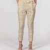 Harlow & Lloyd Green & Orange Snake Print Women's Belted Tapered Pants 1 Harlow & Lloyd Green & Orange Snake Print Women's Belted Tapered Pants