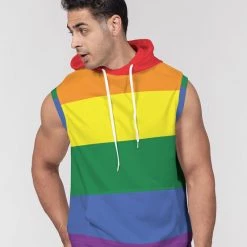 Harlow & Lloyd Hoodies Rainbow Pride Premium Heavyweight Sleeveless Hoodie 11 Harlow & Lloyd Hoodies Rainbow Pride Premium Heavyweight Sleeveless Hoodie