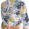 Harlow & Lloyd Jackets Blue Frisky Floral Women's Cropped Windbreaker