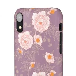 Printify Orange Peonies Floral Rose Phone Case