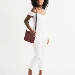 Harlow & Lloyd Red Snake Skin Daily Zip Pouch