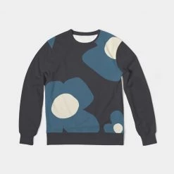 Harlow & Lloyd Abstract Flowers French Terry Crewneck Pullover Sweatshirt Sweatshirts & Pullovers