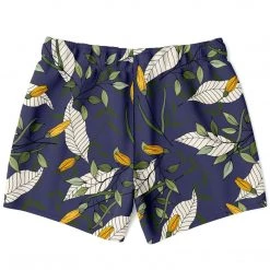 Subliminator Yellow Flower Orient Blue Swim Shorts