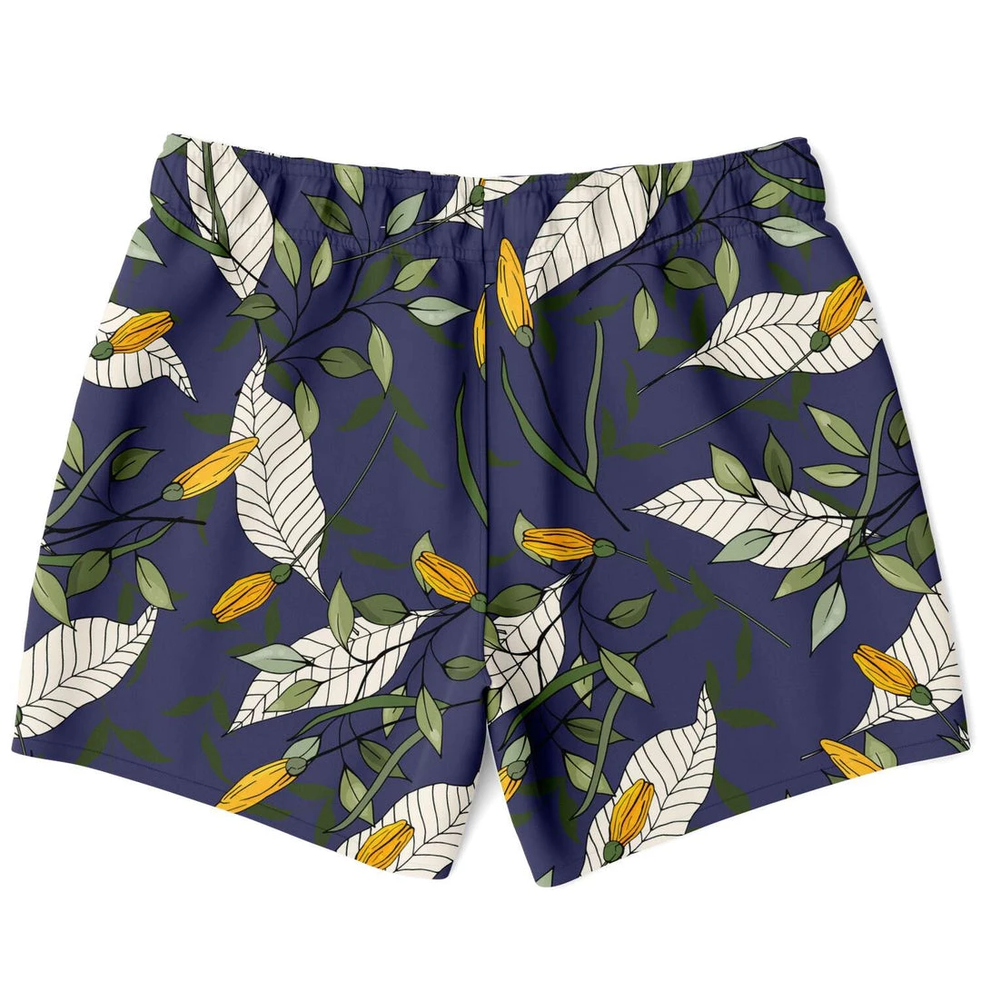 Subliminator Yellow Flower Orient Blue Swim Shorts 4 Subliminator Yellow Flower Orient Blue Swim Shorts