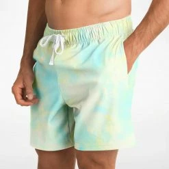 Subliminator Blue Lemon Tie Dye Fleece Shorts
