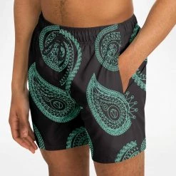 Subliminator Mint Paisley Swim Shorts Men
