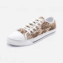 Harlow & Lloyd Snake Skin Unisex Low Top Canvas Shoes