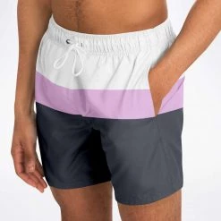 Subliminator Charcoal Pink Swim Shorts