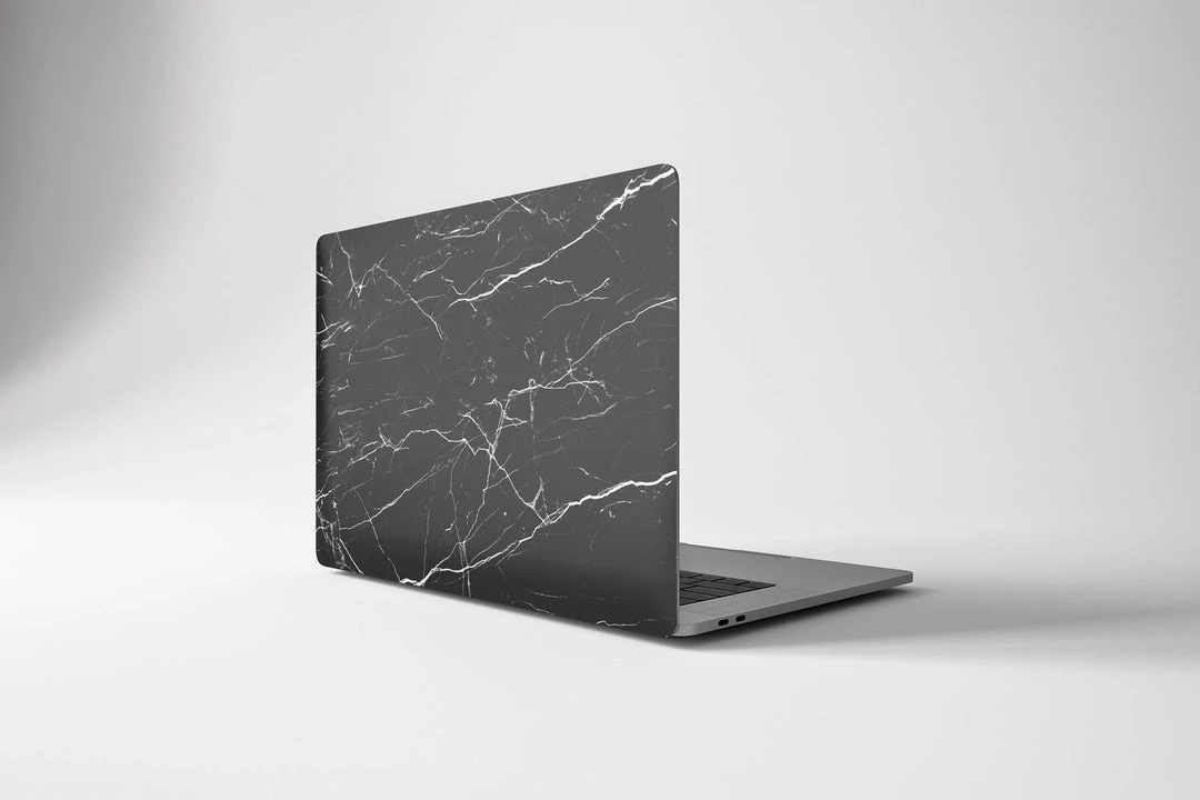 Harlow & Lloyd Macbook Hard Shell Case - Black Streaky Marble 5 Harlow & Lloyd Macbook Hard Shell Case - Black Streaky Marble