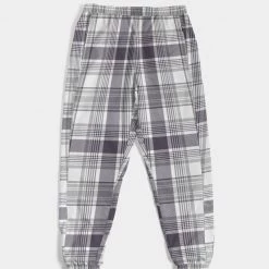 Harlow & Lloyd Black & White Tartan Check Lightweight Men's Track Pants Pants & Joggers 16 Harlow & Lloyd Black & White Tartan Check Lightweight Men's Track Pants Pants & Joggers